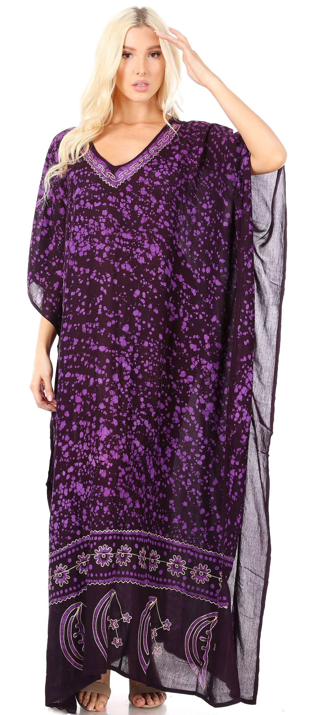 Sakkas Tacy Women's Boho Summer Maxi Dress for Casual or Lounge Wear