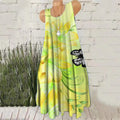 Butterfly Floral Print A-Line Mini Dress