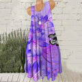 Butterfly Floral Print A-Line Mini Dress